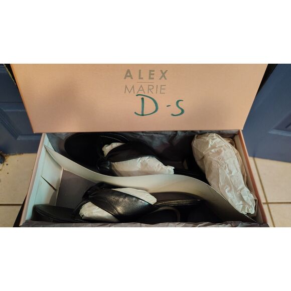 Alex Marie Women's Black 2" Heels Bow Tie Strap size 8.5 - Picture 7 of 8